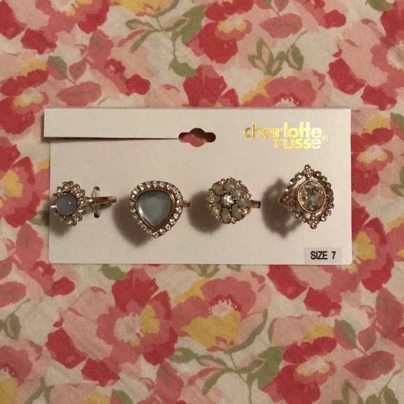 Set of four rings from Charlotte Russe - Picture 1 of 1